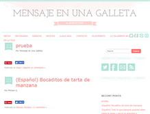Tablet Screenshot of mensajeenunagalleta.com